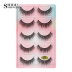 3/5 Pairs Hot Sale Natural Long 3D Mink Lashes Soft Short Faux Cils Handmade Fake Lashes Makeup Tool Eyelash Extension Maquiagem