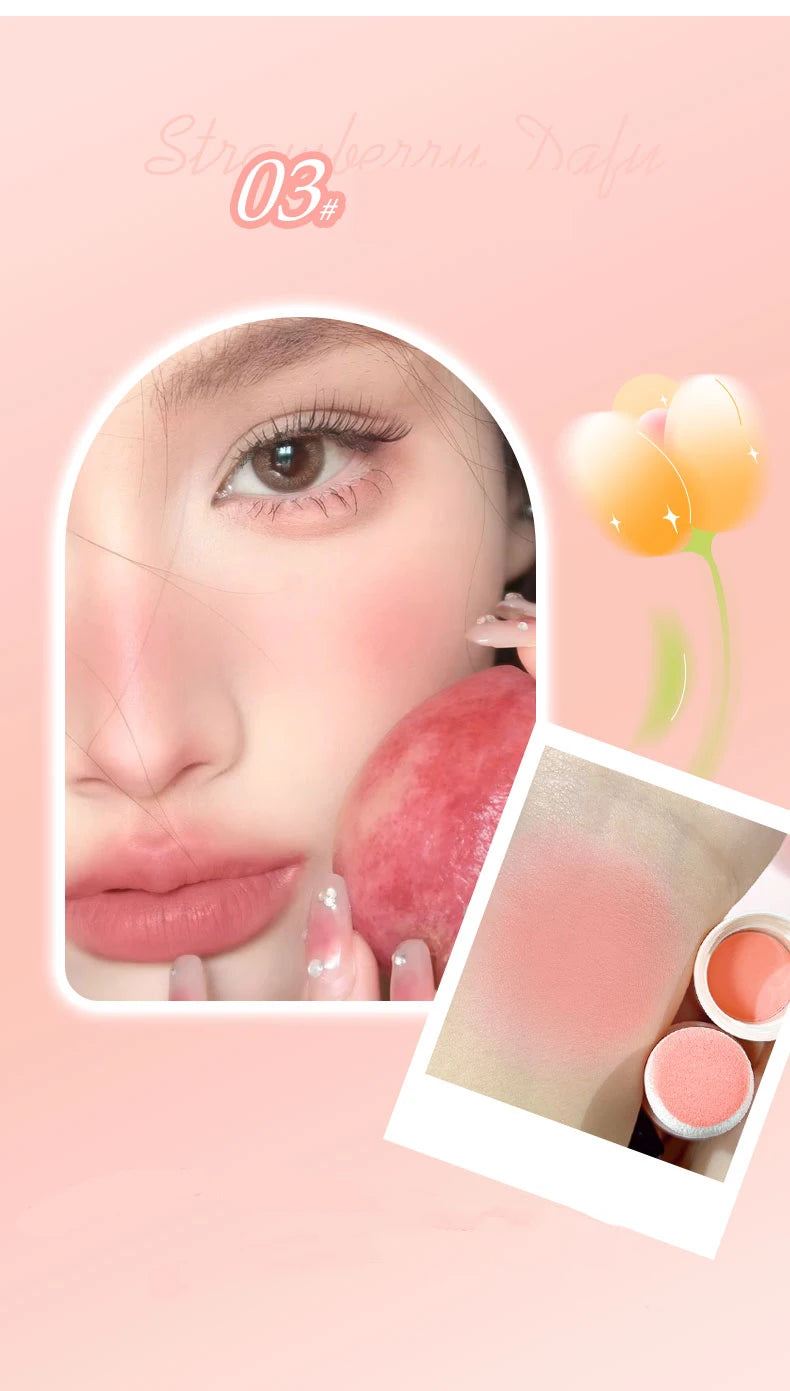 Double-ended Blush Stick Soft Face Brightening Contouring Shadow Blusher Powder Peach Pink Cheek Tint Korean Makeup Cosmetics