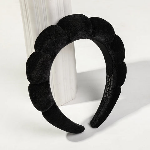 1 Pcs Spa Headband for Washing Face,No-slip Leopard Sponge Makeup Skincare Hair Band for Women Girl Puffy Padded Headwear