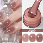 BORN PRETTY 10ml Translucent Jelly Nude Gel Nail Polish Colorful  Varnish Semi Permanent UV LED Nail Art  Manicure Gel