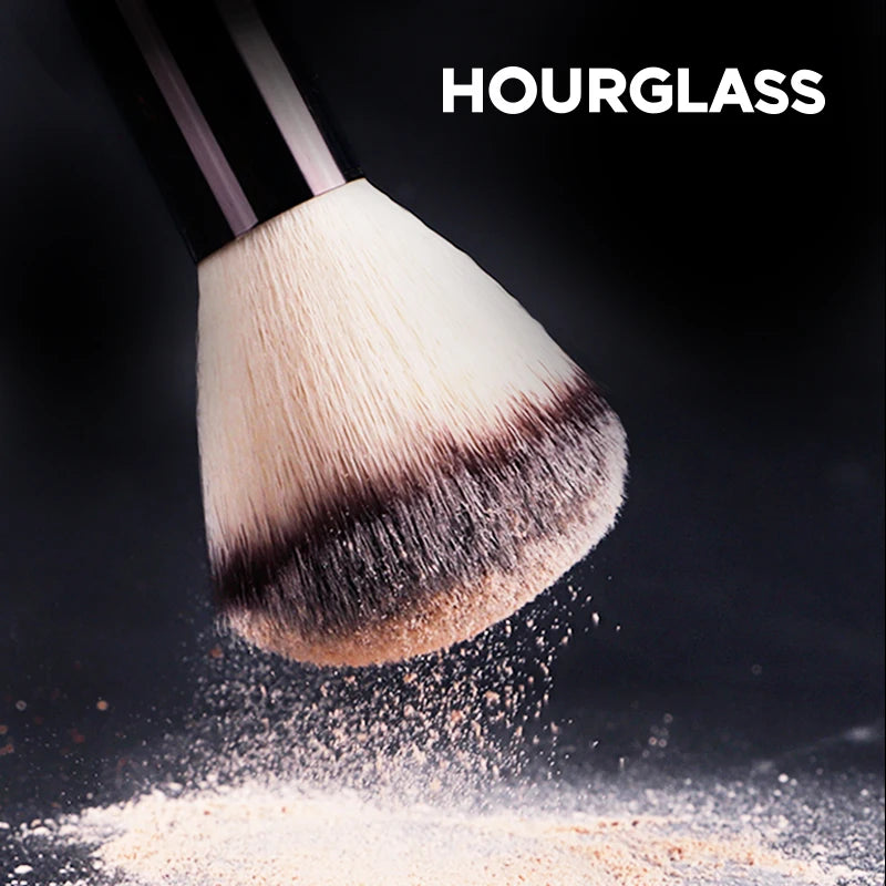 Hourglass Makeup Brush- No.1 Round Head Powder Brush Soft and Skin-friendly Fiber Hair Fashion Design Single Face Brush