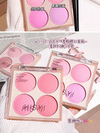 Smart 4-Color Matte Blush Palette – Natural Glow, Easy to Blend, Lightweight Cheek Color for Nude Makeup & Festival Looks