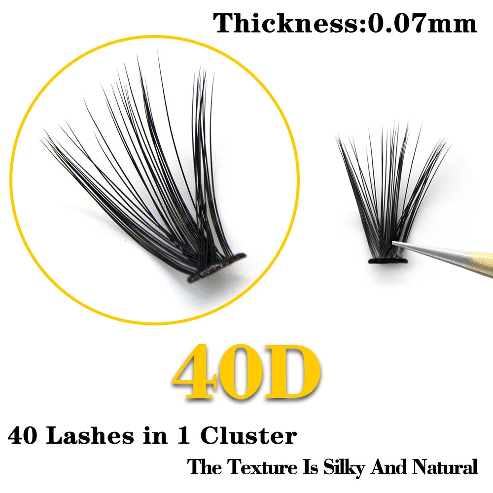 20D/30D/40D/50D 60 Bundles Mink Eyelashes Extension Natural 3D Russian Volume Fake Lashes Individual Cluster Makeup  Tools Cilia