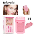 Single Color Butter Blush Matte Natural Cheek Tint Waterproof Face Contouring Cosmetics Blush Powder Face Soft Female Makeup
