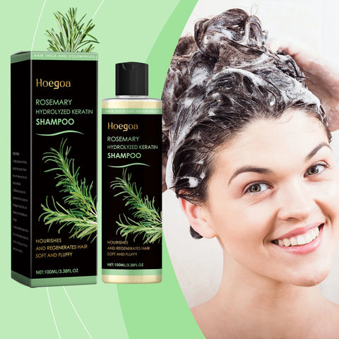 Rosemary Hair Growth Shampoo Deep Cleansing Scalp Itching Dandruff Relief Frizzy Reduce Oil Production Refreshing Fluffy Shampoo