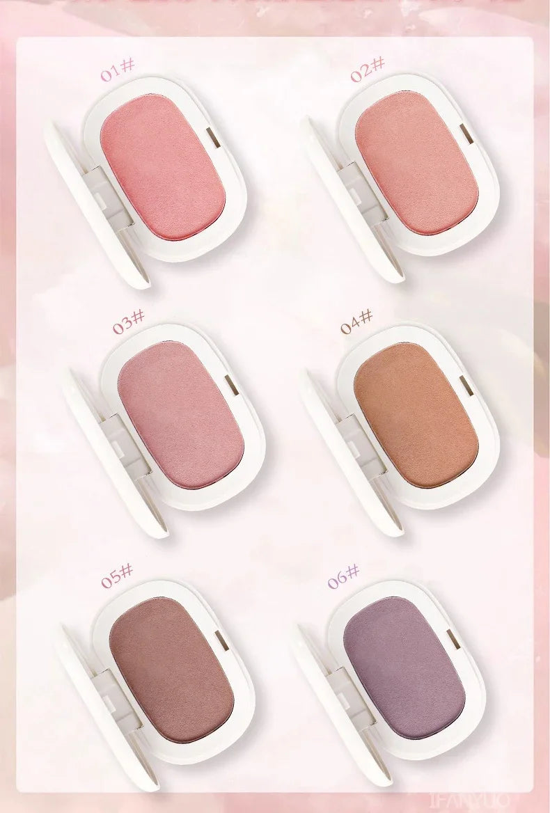 Face Blusher Matte Natural Cheek Tint Brighten Face Contouring Waterproof Cosmetics Blush Powder Soft Female Makeup 1pcs Blusher