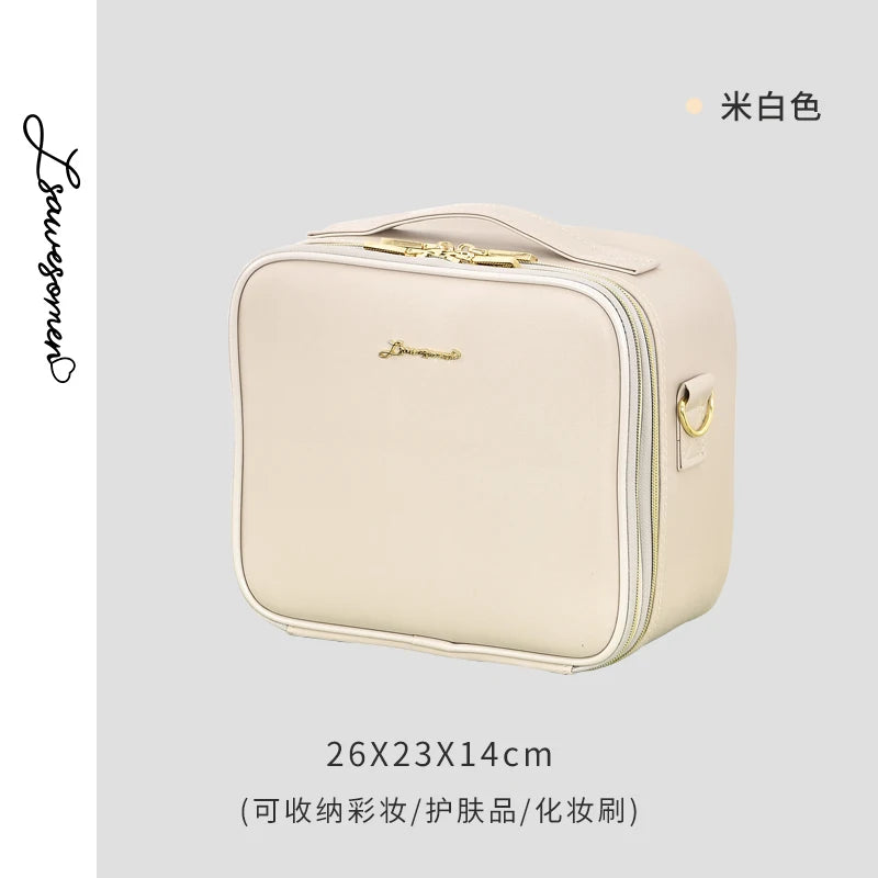 Cosmetic Bag 2024 New Portable Three-layer Professional Make-up Artist Cosmetic Storage Case