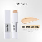Lazy foundation stick, moisturizing and natural concealer makeup,matte makeup base,rare beauty,Keep makeup and sweat