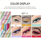 6-Piece Retractable Eyeliner Pencil Set – Waterproof & Smudge-Proof Gel Liners, Colorful Long-Lasting Eye Makeup Kit