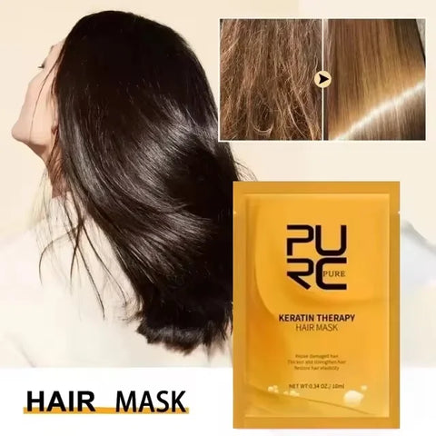 PURC 8 Seconds Hair Mask Smoothing Straightening Keratin Hair Treatment Cream Soft Repair Damaged Frizz Professional Hair Care