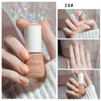 No-bake Nail Polish Nail Art Tearable Quick Dry Normal Without Lamp Nail Polish Glitter Sequins UV Varnish Nails Tools