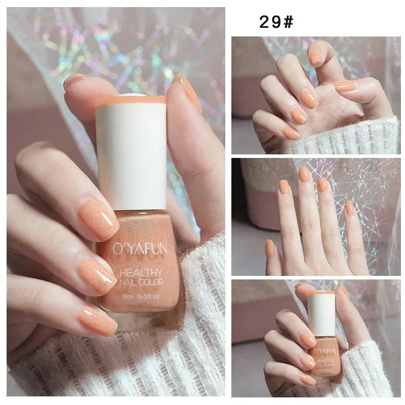 No-bake Nail Polish Nail Art Tearable Quick Dry Normal Without Lamp Nail Polish Glitter Sequins UV Varnish Nails Tools