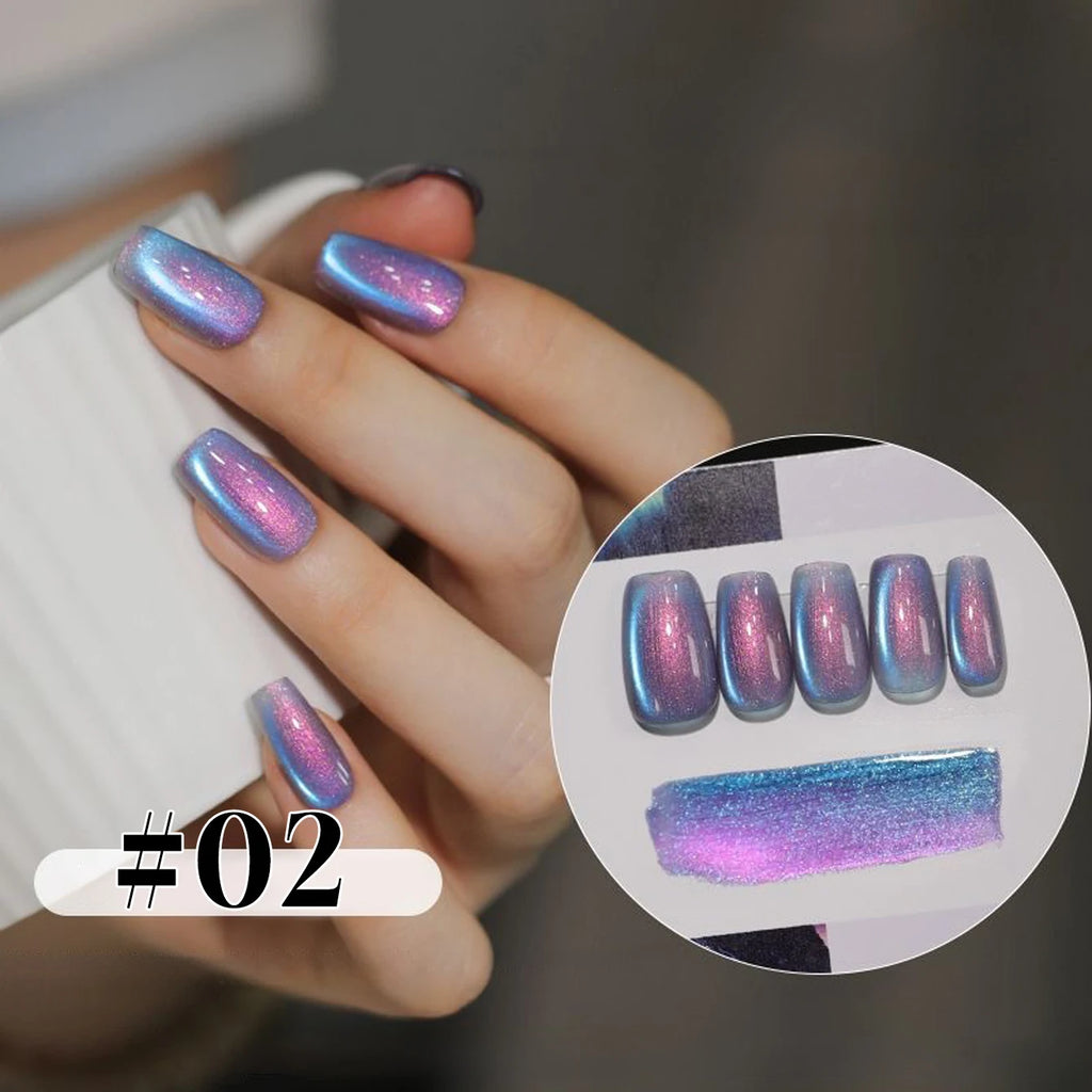 12ML 1-6PCS Popular Winter Internet Celebrity Hot-selling Northern Lights Cat Eye Magnet Gel Nail Polish Nail Art Nail Supplies