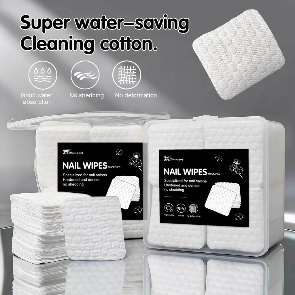 200/500Pcs/pack/box Solid Durable Nail Tools Manicure Gel Nail Polish Remover Pads Lint-Free Wipes Napkins Wraps