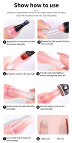 Nail Gel Kit With LED Nail Light Dryer Nail Drill Machine Poly Nail Extension Gel Varnish Kit Soak Off Polish Manicure Tools Kit