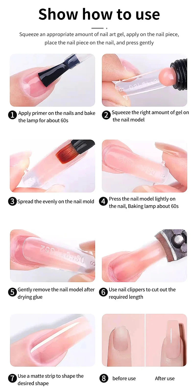 Nail Gel Kit With LED Nail Light Dryer Nail Drill Machine Poly Nail Extension Gel Varnish Kit Soak Off Polish Manicure Tools Kit