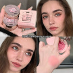 Gege Bear 3 Colors Matte Cream-Textured Cushion Blush with Puff,  Powder-free, Smooth Application, Create  Flawless Daily Makeup