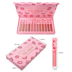 10pcs/set Nude Lip Gloss Matte Velvet Lipstick Waterproof Long-lasting  Liquid Lipstick Women Moist Lip Tint