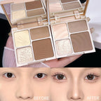 4 Colors Highlighter Contour 3D Facial Bronzer Cosmetic Brightening Beige Matte Highlights Palette Nose Shadow Powder Makeup