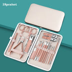 7/10/12/16/18pcs/set Manicure Cutters Nail Clipper Set Household Stainless Steel Ear Spoon Pedicure Scissors Tool For Beauty