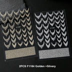 Reflective Glitter French Nail Art Stickers Sparkly Gold Silver Tassel Line Geometric Grids Adhesive Sliders Decals DIY Manicure