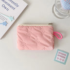 Instagram Bow Silver Shiny Makeup Bag Small Portable Carrying Bag Earphones Data Cable Storage Bag Wallet