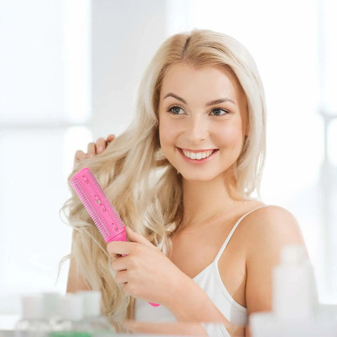 Razor Comb With 5 Pcs Extra Razors, Hair Cutter Comb Dual Side Cutting Scissors Hair Thinning Comb Double Edge Hair Razor Comb