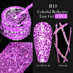 LILYCUTE 5ML Metallic Painting Liner Gel Nail Polish Super Bright Gold Silver Mirror Drawing Gel Semi Permanent Line French Nail
