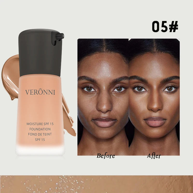 Matte Liquid Foundation Oil Control Concealer BB Cream Waterproof Lasting Full Coverage Natural Face Base Professional Makeup