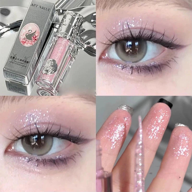 Art Value Balletism Glitter Liquid Eyeshadow Pearlescent Sequins Pearly Sparkling High Gloss Eyeliner Lying Silkworm Makeup