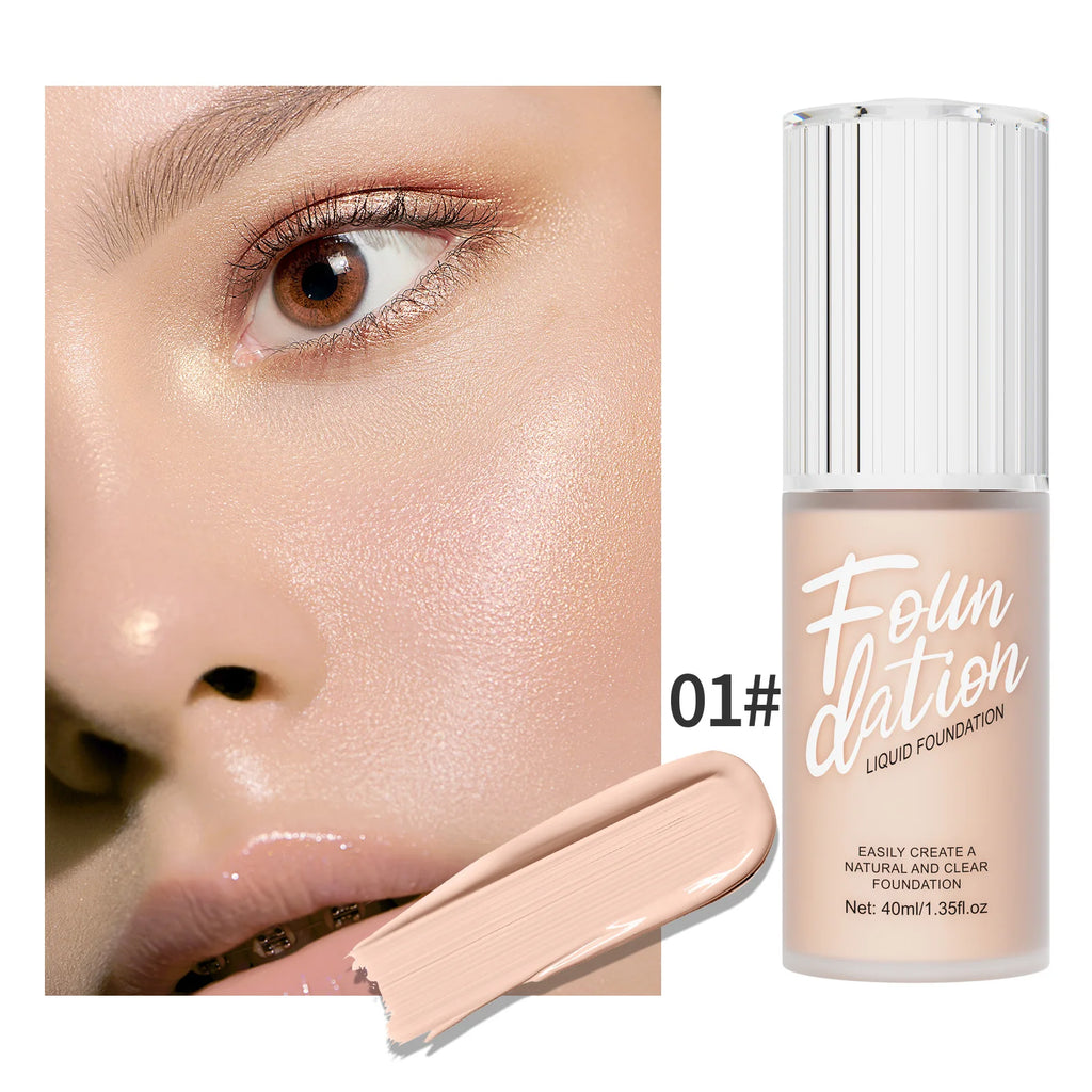Waterproof Matte Liquid Foundation Makeup Cream Cover Dark Circle Corrector Concealer Whitening Face Foundation Cosmetics