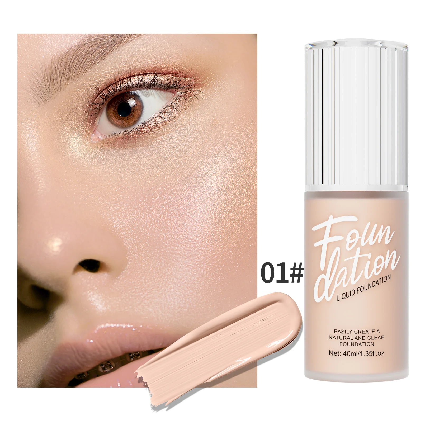 Waterproof Matte Liquid Foundation Makeup Cream Cover Dark Circle Corrector Concealer Whitening Face Foundation Cosmetics