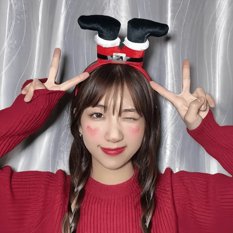 New Christmas Headwear Funny Deer Antlers Headpiece Santa Claus Hair Headband Happy New Year Merry Christmas Hair Accessories