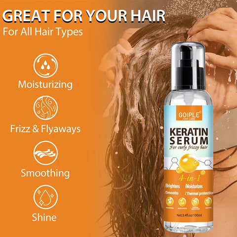 Keratin Protein Serum Repair Damaged Treatment Smooth Moisturize Curly Thermal Protector for Hair Care Conditioner Essence Oil