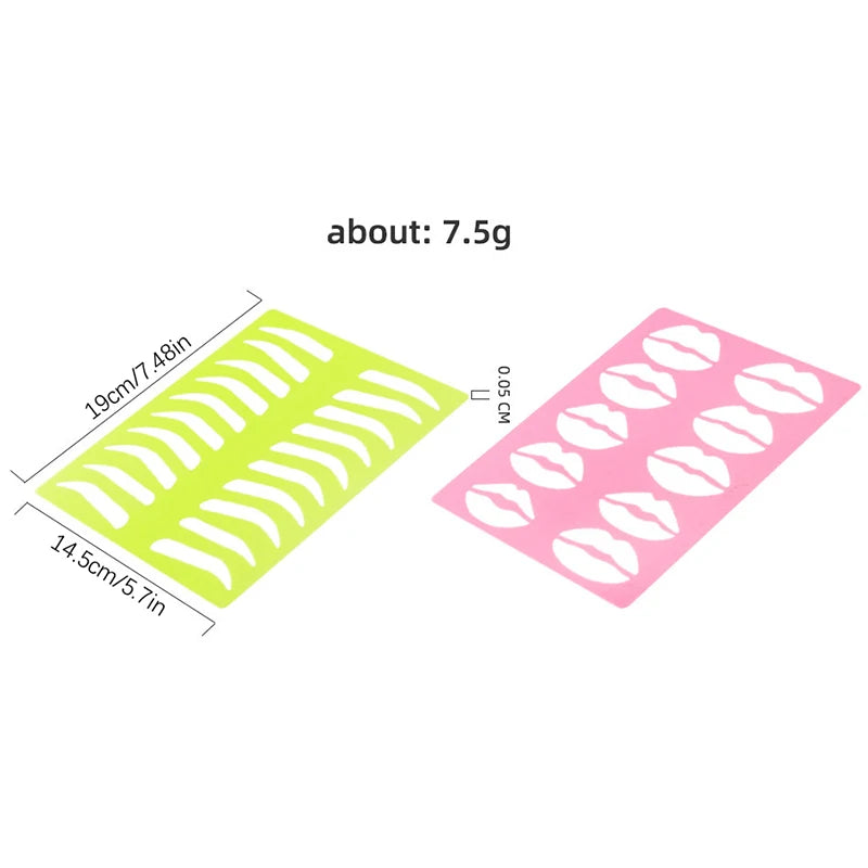 Universal Eyebrow Lip Tools Beginners Friendly Eyebrow Template Skin-Friendly Cost-Saving Eyebrow Stencils For Female
