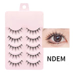 5 Pairs Soft Strip Lashes Manga Makeup Korean Natural False Eyelashes DINGSEN Natural Lashes Sleeve Anime Daily Eyelashes