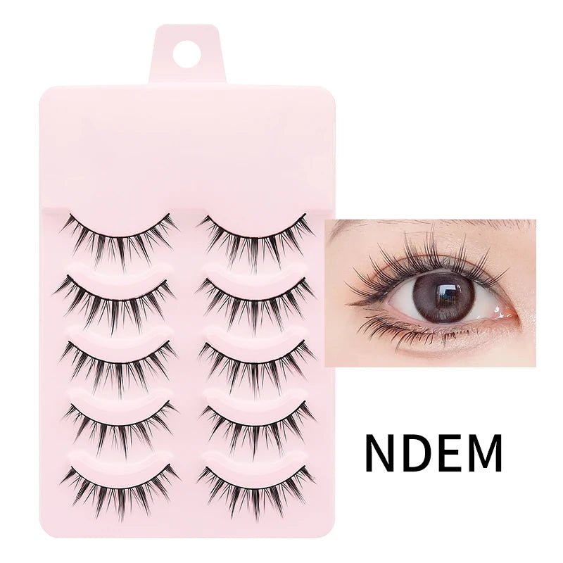 5 Pairs Soft Strip Lashes Manga Makeup Korean Natural False Eyelashes DINGSEN Natural Lashes Sleeve Anime Daily Eyelashes