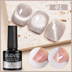 PUETNE 7.5ML Amber Moonlight Cat Magnetic Gel Nail Polish Winter Nails Jelly Glass Cat Eye Soak Off UV Semi-Permanent Varnish