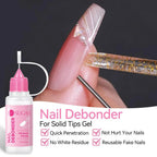 15ML Nail Glue Remover for Press on Acetone Free Nail Polish Remover Multi-Functional Remover for Nails Tips Gentle Glue Remover