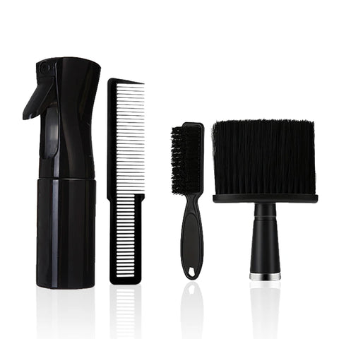 Salon-Grade Haircut Kit 3/4-Piece Set with Spray Bottle Comb Cleaning Brush for Expert Barbers- Elevate Your Haircutting Arsenal