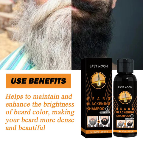 Ginger Hair Blackening Shampoo White/Grey Back To Black Travel Long Lasting Coloring Hair Beard Washing Dying Shampoo
