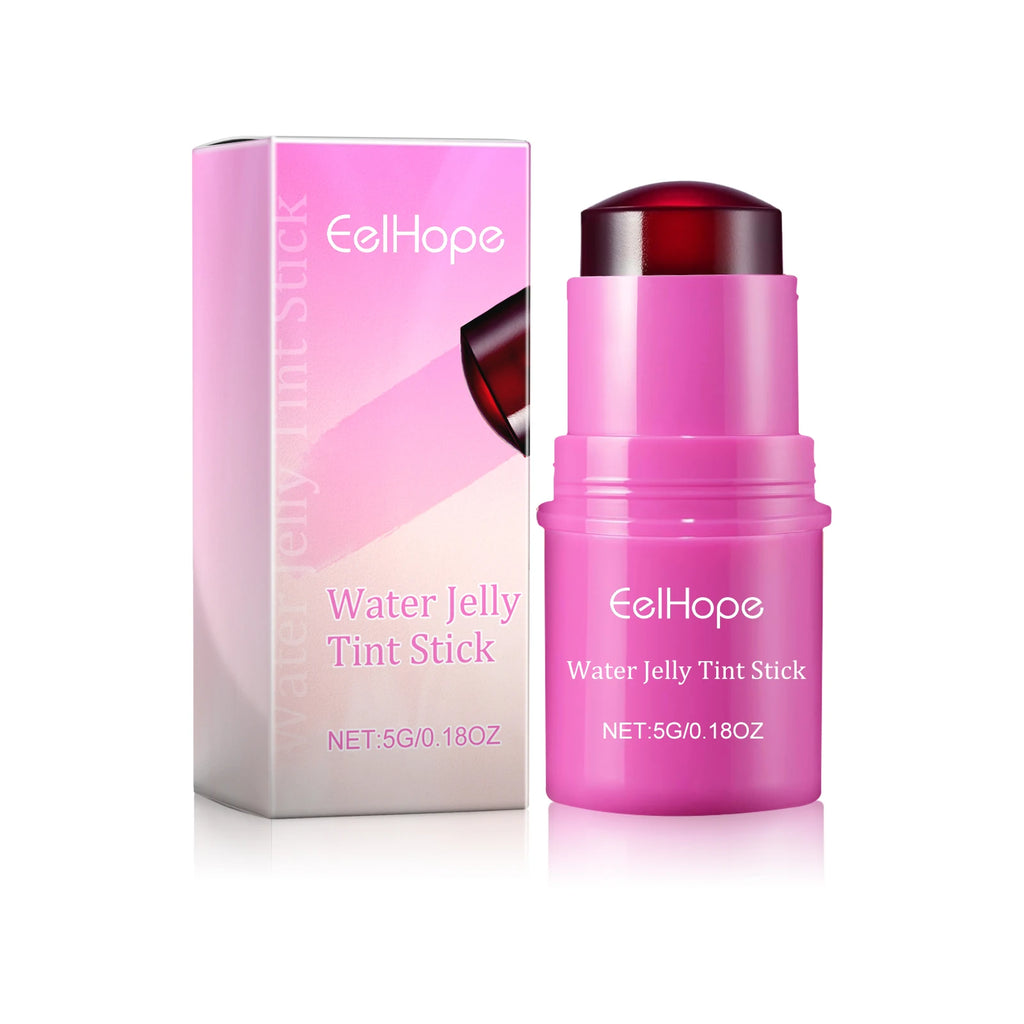 3 In1 Cheek Lip Eye Blush Stick Moisturizing Brightening Water Jelly Tint Matte Contour Long Lasting for Daily Makeup All Skin