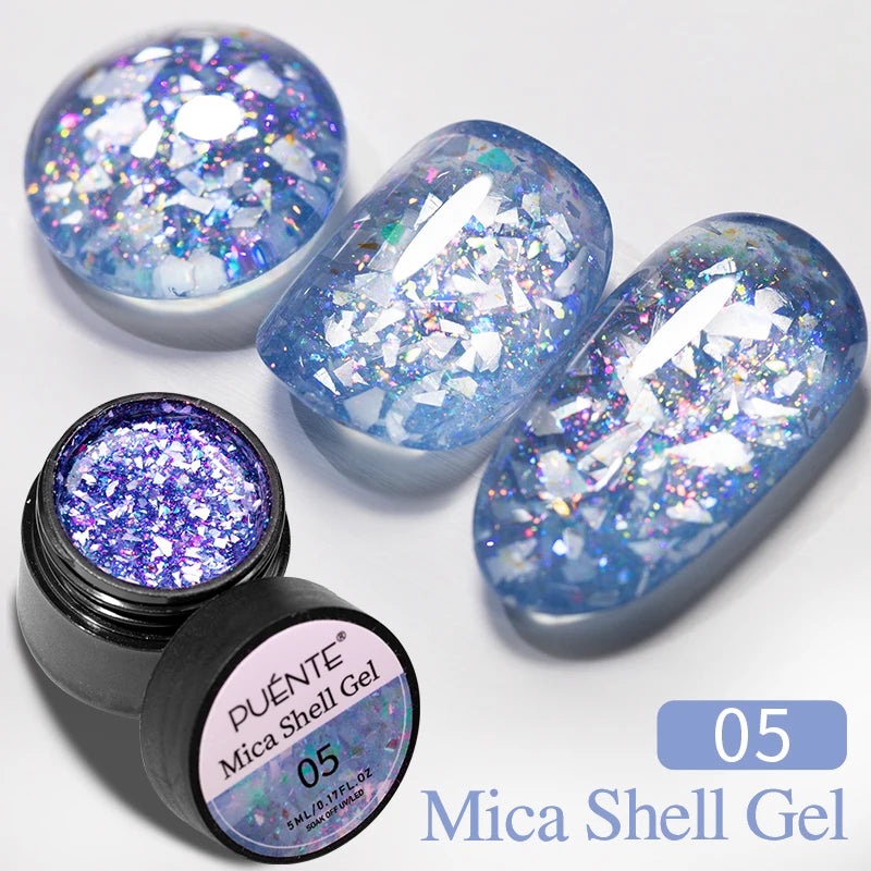 PUENTE 7.5ML Sparkling Pinkish Purple Laser Cat Magnetic Gel Nail Polish Holographic Rainbow Effect Soak Off UV Nail Art Varnish