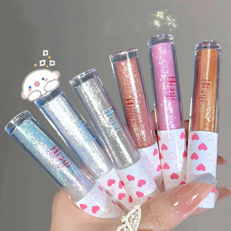 Liquid Eyeshadow Highlighter Waterproof Ultra Shiny Long-lasting Sheet Monochrome Glitter enhances silkworm eyeshadow