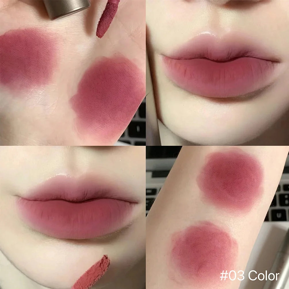 Matte Finish Lip Glaze, Velvet Texture, Whitening And Nourishing Lipstick For All Skin Types, Available In Multi Colors