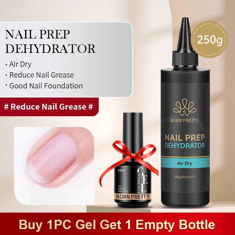BORN PRETTY 250g Super Top Coat Base Gel Soak off UV LED Drying Long Lasting Semi Permanent Jelly Nude Pink Gel Nail Polish