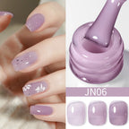 BORN PRETTY 10ml Translucent Jelly Nude Gel Nail Polish Colorful  Varnish Semi Permanent UV LED Nail Art  Manicure Gel