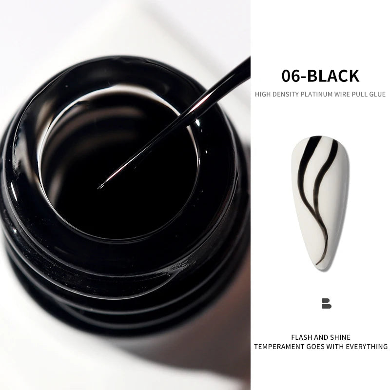 Silver/Gold Metal Gel Metallic Nail Polish Chrome 3D Metal Painted Gel Polish 5ml Liquid Mirror Effect Glossy Shine Manicure