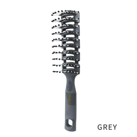Men Plastic Vent Hair Brush Comb Anti-Static Massage Hair Care Ribs Comb Back Hair Curly Hair Styling Salon Ribs Nine-Row Comb