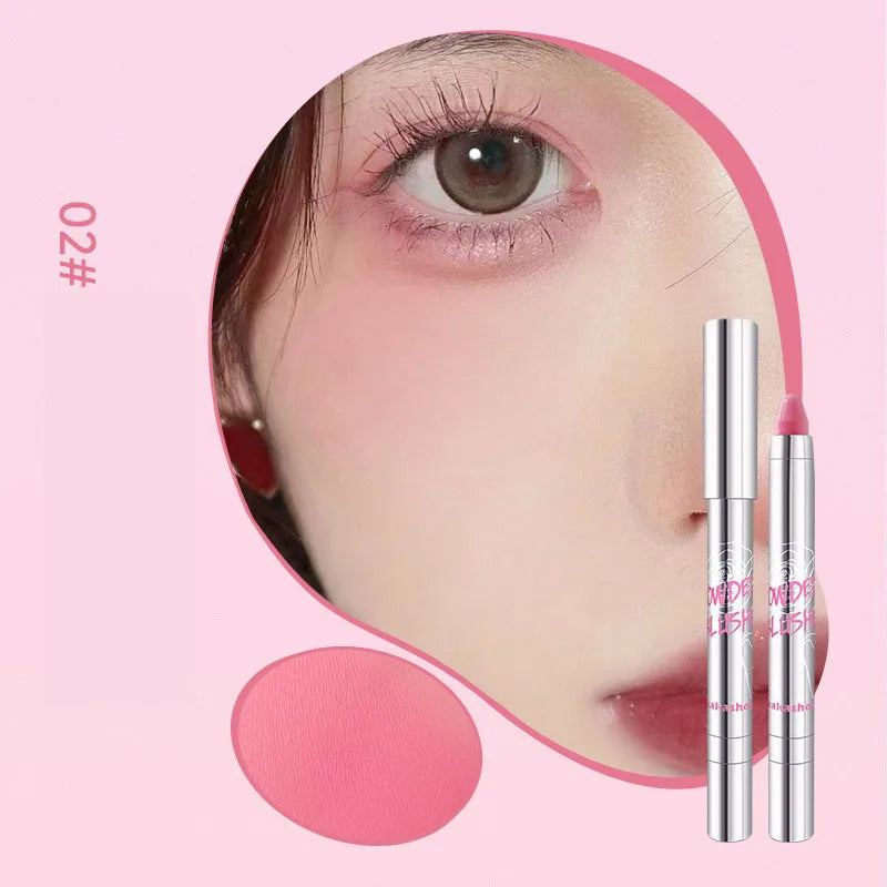 Pink Blush Pencil Shadow Pen Facial Cheek Expanding & Shrinking Color Rouge Cream Blush Sweet Cool Girl Style Korea Makeup Stick